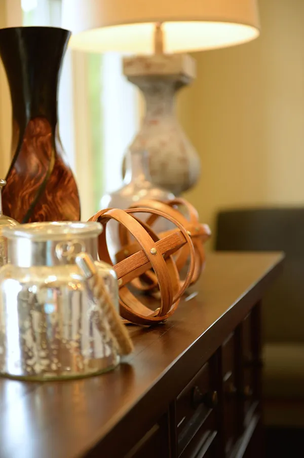 decorations sitting on table